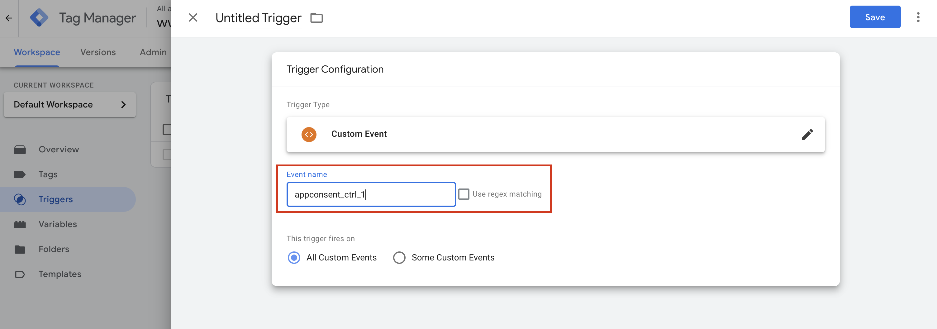 Google Tag Manager name custom event
