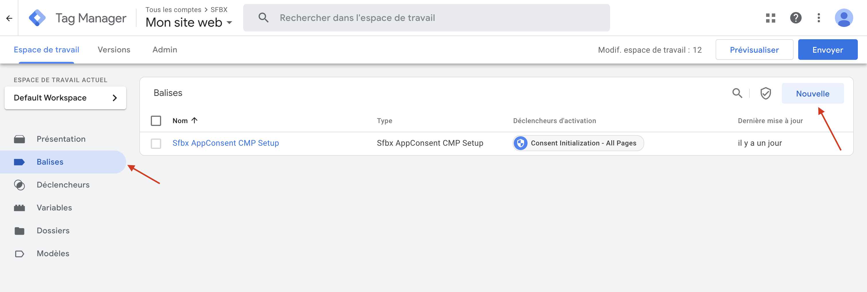 Google Tag Manager ajout tag pour event
