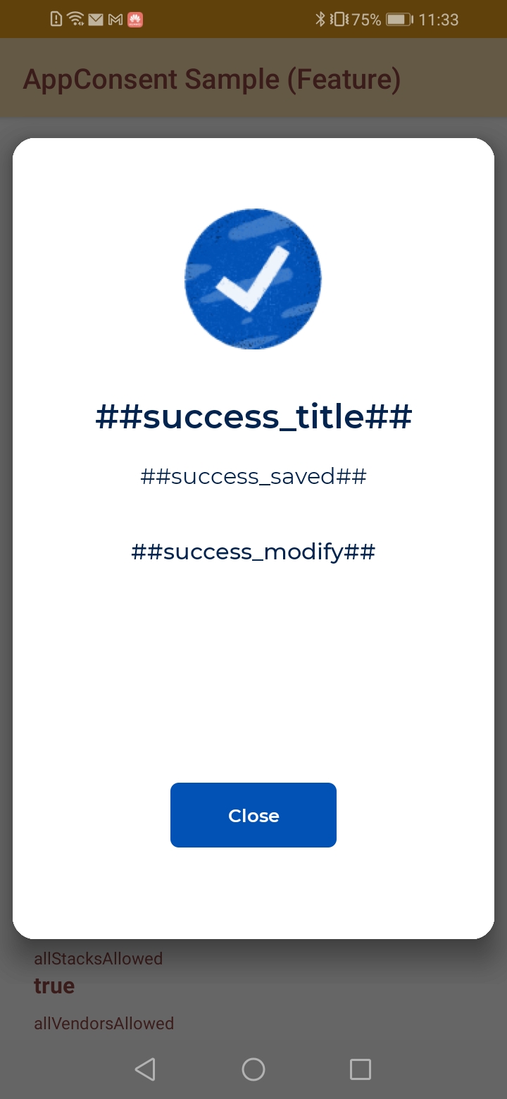 mobile notice success page